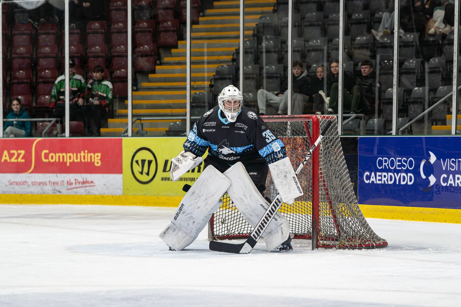 Haringey’s netminder in action during the home fixture on 15 February 2026.